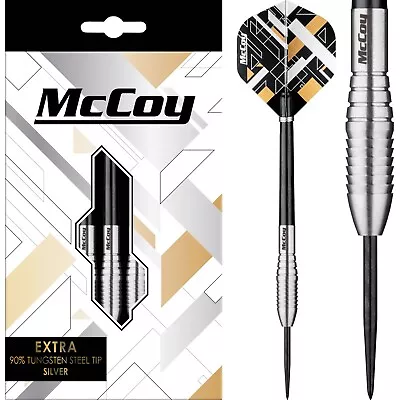 £3.45 • Buy Tungsten Darts Set 21g 23g 25g Grams 90% McCoy Extra Natural Silver