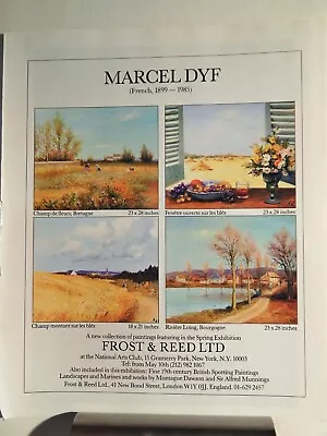 Marcel Dyf    Art Piece Vtg Orig  1987 Advertisement • $17.34