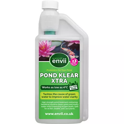 £27.99 • Buy Envii Pond Klear Xtra Pond Water Treatment Cleaner Clear Green Fish Koi 60,000L