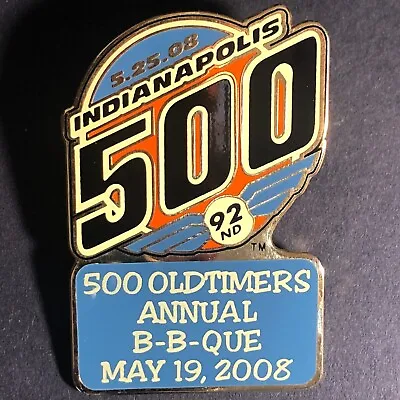 2008 Indy 500 Oldtimers Old Timers Annual BBQ Lapel Hat Pin IMS NOS Scarce • $24.99