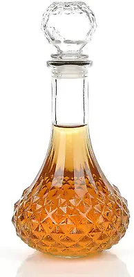 Vintage Whiskey Decanter Crystal Glass Liquor Bottle Wine Stopper Scotch Bar New • $23.97