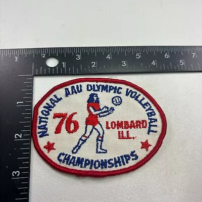 VTG 1976 NATIONAL AAU OLYMPIC VOLLEYBALL CHAMPIONSHIPS LOMBARD ILL. Patch 99Z5 • $8.46