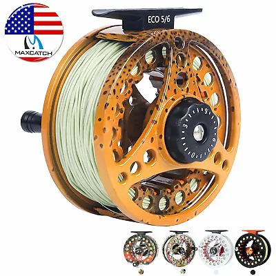 Maxcatch 3/4 5/6 7/8wt Pre-Loaded Fly Fishing Reel With Fly Line BackingLeader • $36