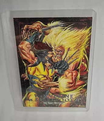 1992 Marvel Masterpieces Battle Spectra - Wolverine Vs Sabertooth #3-D GEM MINT! • $9.99