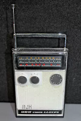 $17.95 • Buy Vtg Lloyd's AM-MB-VHF 10 Transistor Radio Model 6R85B Japan AS IS FOR PARTS