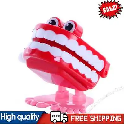 Wind Up Clockwork Toy Chattering Funny Walking Teeth Mechanical Toys (Red) • £2.87