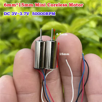 0615 6mm*15mm DC3.7V 50000RPM High Speed Mini Coreless Motor DIY RC Drone Engine • $0.99