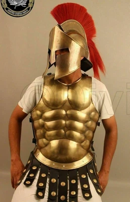 £152 • Buy 300 Movie Spartan Warrior Helmet Dress Halloween Adult Costume 