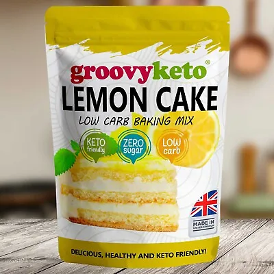 Groovy Keto Lemon Cake Mix - Low Carb - Diabetic Cake Mix - Sugar Free • £7.99