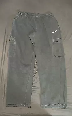 Nike Sweatpants Mens XL Black Fleece Cargo Loose Baggy Sportswear Utility Y2K • $26