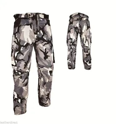 £38.99 • Buy Camouflage Waterproof Motorcycle Motorbike Trousers Motocross Textile Armour UK