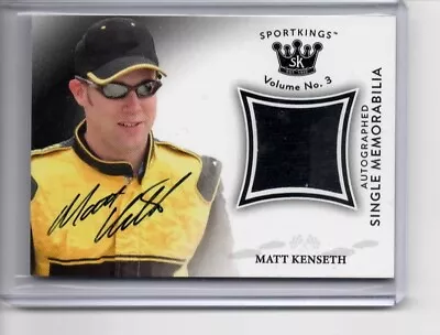 Matt Kenseth 2021 Sportkings Volume 3 Black Auto On Card Autograph Relic • $15