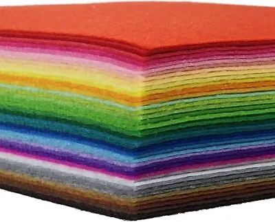 60x Felt Fabric Sheet 8 X12  Assorted Color DIY Craft Squares Nonwoven 1mm Thick • £14.99