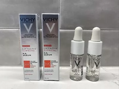 2 X VICHY Liftactiv Supreme H.A Serum 1.5% Pure Hyaluronic Acid 10ml/0.33 Oz NIB • $11.59