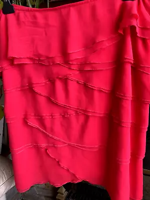 £7.99 • Buy Per Una New Tags S 16 Lipstick Red, Chiffon,Flouncy,Layered Short Skirt 21 L £35
