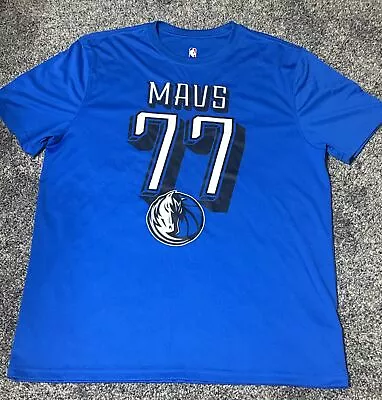 NBA Dallas Mavericks Doncic #77 Shirt Men's Blue Crew Neck Short Sleeve XL Luka • $15