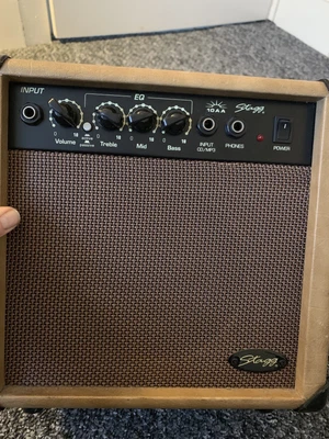 £0.99 • Buy Stagg 10AA Portable Guitar Amp Amplifier Brown Leatherette Wrap RRP £110