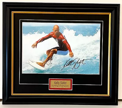 $74.99 • Buy Kelly Slater 11 Times Surfing World Champion Signed And Framed