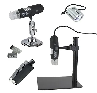 $9.99 • Buy Quality Optics USA Lighted Microscope Collection Pocket Digital CLARITY 45-100X