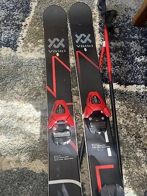 Volkl Mantra Jr. Kids 138 Cm Skis With Atomic Bindings And Rossignol Poles • $250