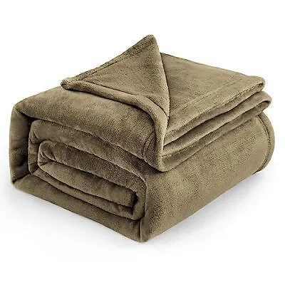 Fleece Blanket Queen Blanket Camel Bed Blanket Soft Lightweight Cozy Microfiber • $39