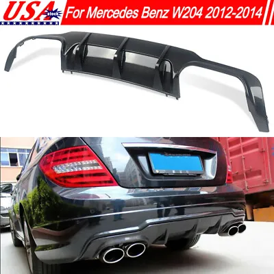 Carbon Fiber Look AMG Style Rear Diffuser For Mercedes W204 C250 C300 C350 12-14 • $129.76