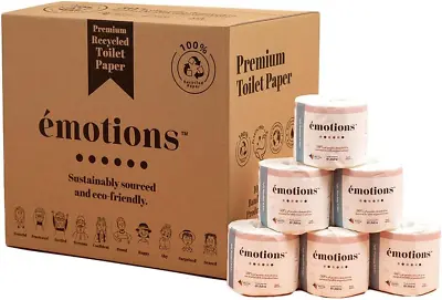 $110.46 • Buy 48PK Emotions Premium 100% Bamboo Toilet Paper/Rolls 4ply 360 Sheets White 