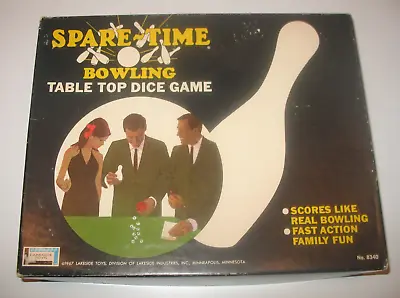 Vintage 1967 Spare Time Bowling Table Top Dice Game Lakeside Toys • $16.99