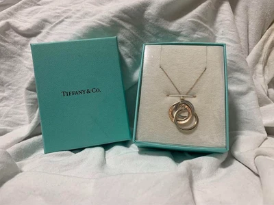 £199.45 • Buy Tiffany & Co. 1837 Interlocking Triple Circles Pendant Necklace Silver 925 New