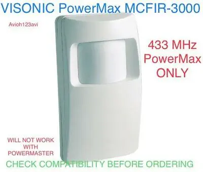 Visonic POWERMAX PIR MCPIR-3000 433.9 MHZ • $35