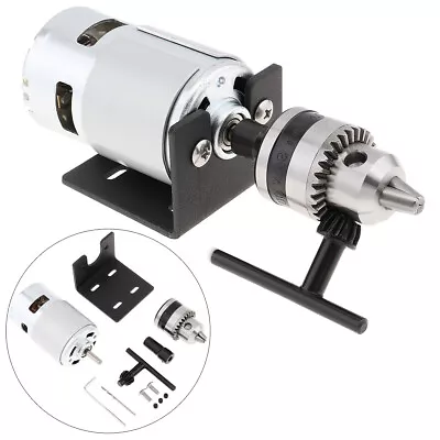 12-24V Lathe Press 775 Motor With B10 Hand Drill Chuck And Mounting Bracket • $23.66