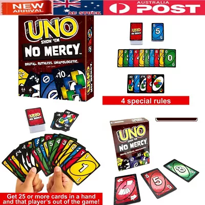 Uno-Show Em No Mercy Board Card Game Toys 168 Cards For Family Night Travel Game • $6.64