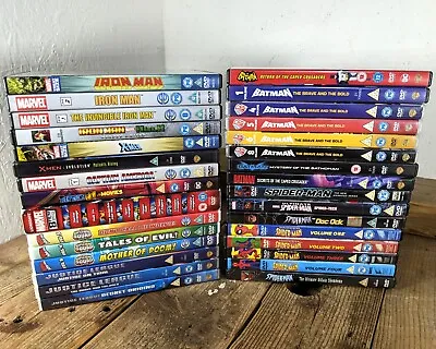 Official Marvel/DC Superhero Children's Animation DVD Bundle/Collection/Job Lot • £29.95