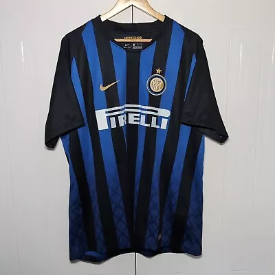 Men's Inter Milan 2018/19 Home Football Shirt Nike Blue/Black - Size XXL • £39.99