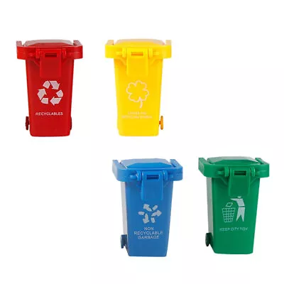 4 Pcs Miniature Garbage Can Mini Trash Can Cup Holder Trash Can Car Model • $9.10