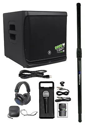 Mackie DLM12S 2000W 12  Active DJ PA Subwoofer Sub+Air Pole Mount+Headphones+Mic • $1149.99