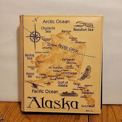 Alaska Vacation A.C.E. Photo Book Album Map  Faux Leather 4x6 Photos  • $15