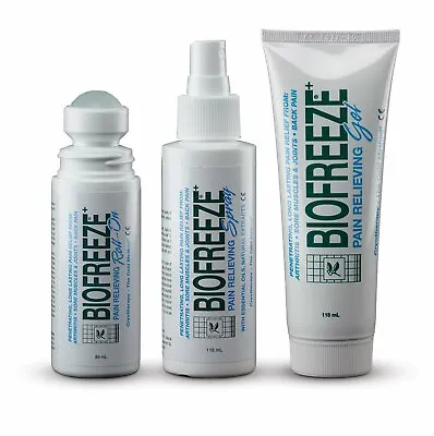 BioFreeze Pain Relief - Cold Therapy GEL SPRAY ROLL ON - MULTIBUY OPTIONS • £12.99