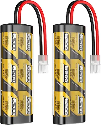 7.2V 6200mAh NIMH Battery For RC Cars 6-Cell Flat Rechargeable Battery Pack • $59.98