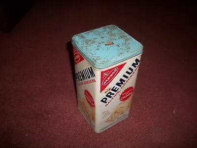 Vintage 1969 Nabisco Premium Saltine Crackers 14 Oz. Tin W/Lid • $12