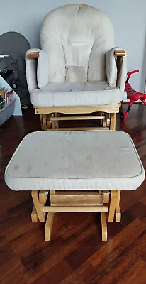 £60 • Buy Serenity Nursing Glider Maternity Chair With Footstool - Natural