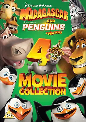 Madagascar And Penguins Of Madagascar: 4-movie Collection [PG] DVD Box Set • £7.99