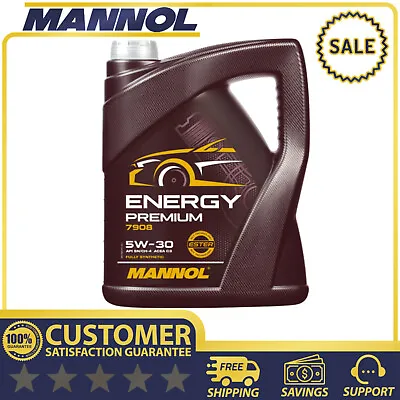 Mannol 5l Premium 5w30 Fully Synthetic Long Life Engine Oil Low Saps C3 Dexos2 • £18.79