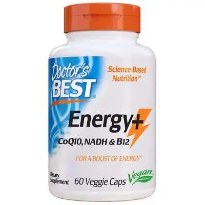 Doctor's Best Energy+ Coq10 Nadh And B12 1000 Mcg 60 Veg Caps • $38.46