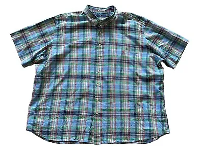 Polo Ralph Lauren Mens 4XB Big Indian Madras Plaid S/S Button Down Shirt • $24.95