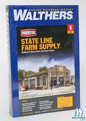 Walthers 933-3808 State Line Farm Supply Kit N Scale Train • $37.99