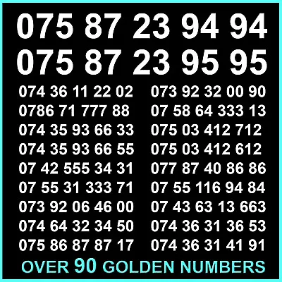 Easy Remember Mobile Number VIP Gold SIM Card Platinum Diamond Business Silver • £14.99