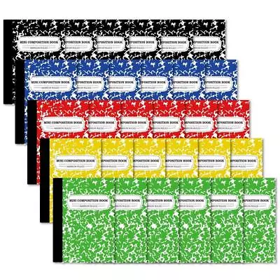 Composition Notebook Mini Sized 30 Pack 5 Colors Narrow Ruled Mini Compositi... • $36.19