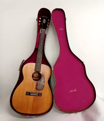 Vintage HARMONY H-162 Acoustic Flat Top Guitar In Case-Made In USA • $49.99