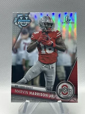 2023 Topps Bowman Chrome University Marvin Harrison Jr 1st Rookie Refractor Mint • $2